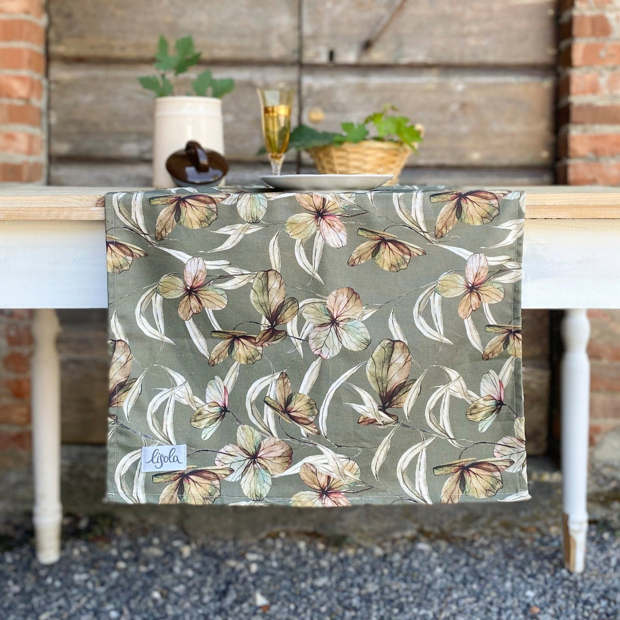 Runner in Puro Cotone Fantasia Floreale - Febe Runner Lisola