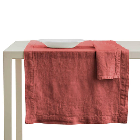 Runner in Puro Lino StoneWashed no Stiro - Andromeda Runner Lisola Pepe Rosa