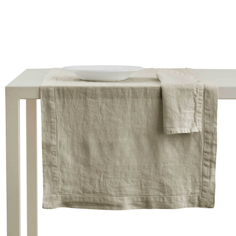 Runner in Puro Lino StoneWashed no Stiro - Andromeda Runner Lisola Sabbia