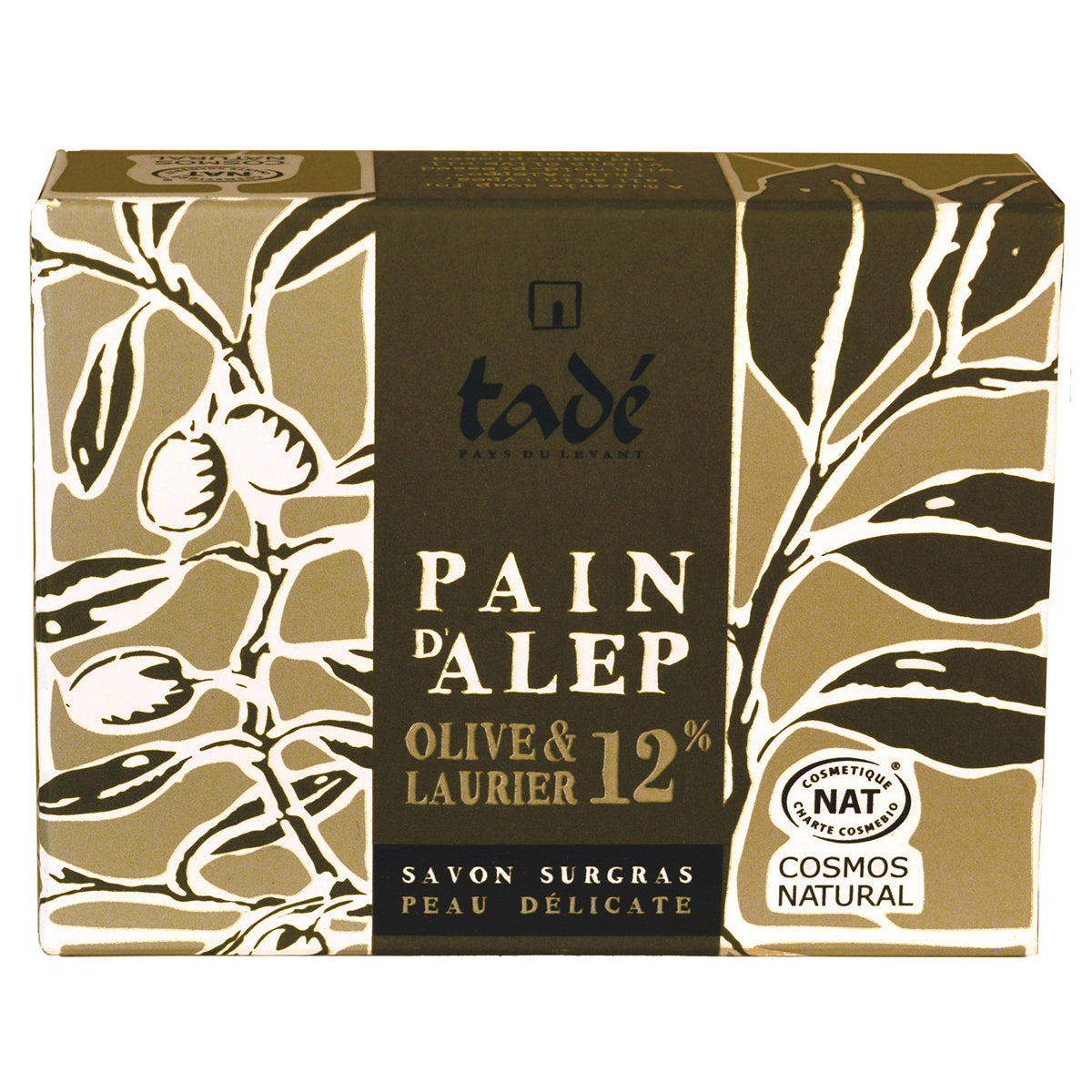 Sapone D'Aleppo con 12% di Olio di Oliva e Alloro - Aleppo Soap 12 Sapone Tadé Alloro/Oliva 100 gr