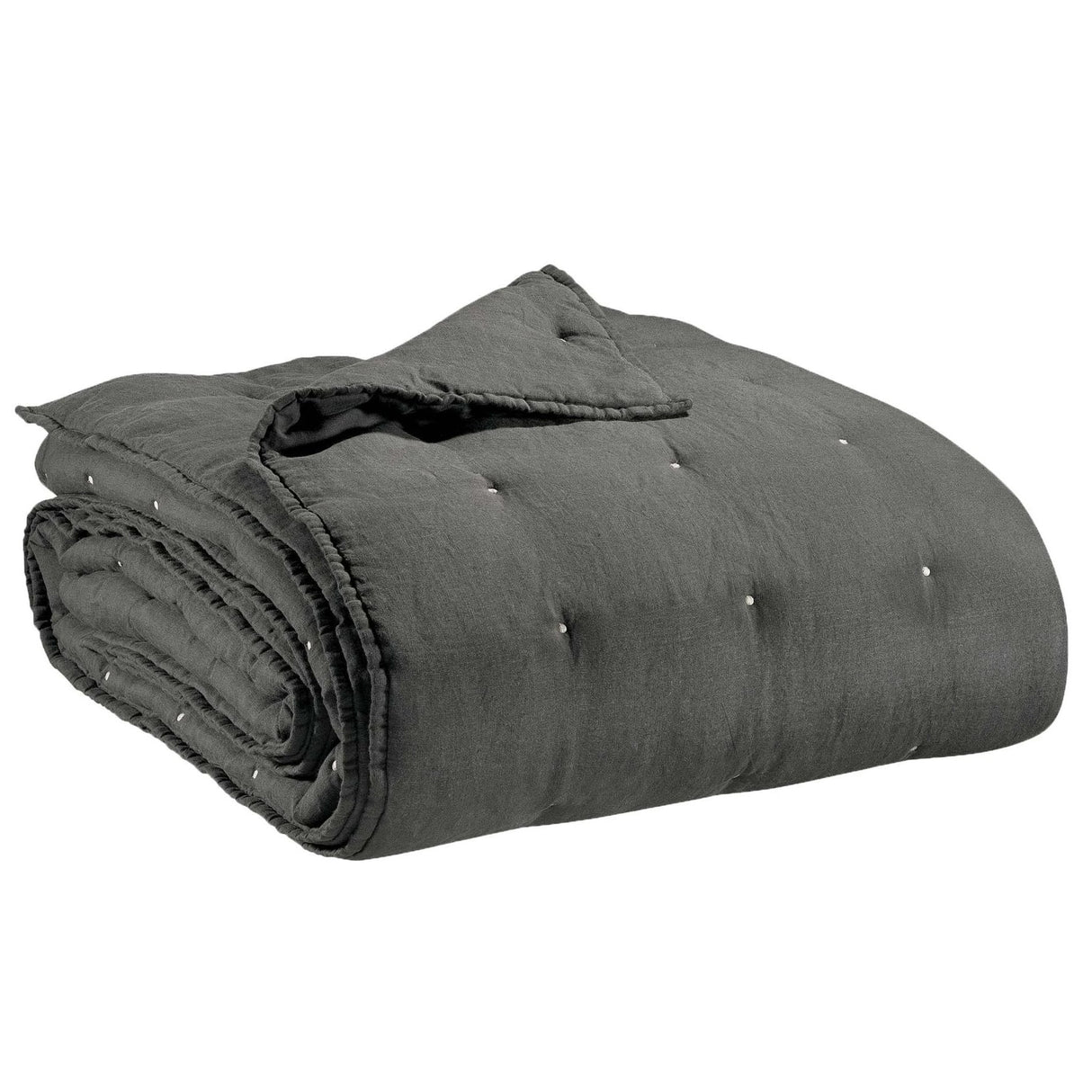 Scaldapiedi Reversibile in Puro Cotone e Puro Lino Tinta Unita - Zeff Scaldapiedi Vivaraise Tuono