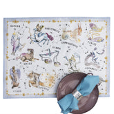 Set 2 Americani Antimacchia Stampa - Zodiaco Americano Tessitura Toscana Telerie