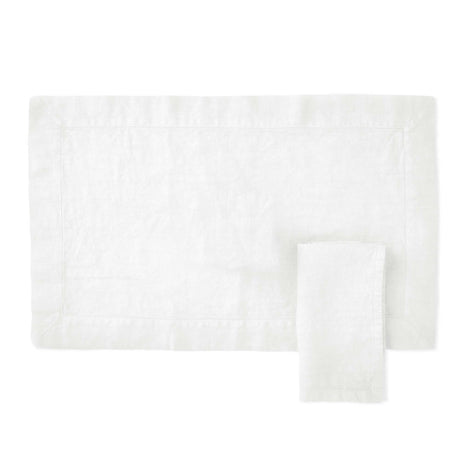 Set 2 Americani in Puro Cotone StoneWashed NO STIRO - Cales Americano Lisola Bianco