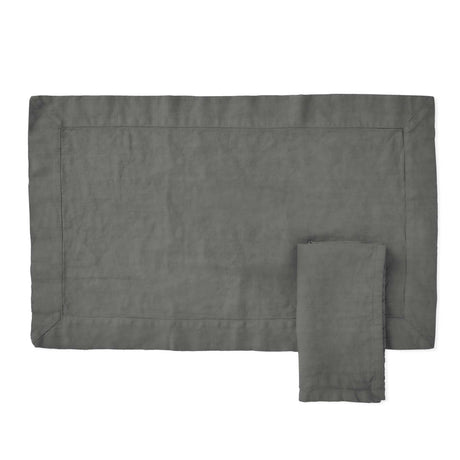 Set 2 Americani in Puro Cotone StoneWashed NO STIRO - Cales Americano Lisola Grisaglia