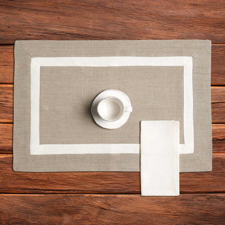 Set 2 Americani in Puro Lino con Balza Interna in Contrasto - Sole Americano Lisola