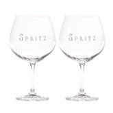 Set 2 Calici Cocktail Serigrafati - Spritz Calice Simple Day Bianco
