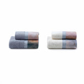 Set 2 Coppie in Spugna di Cotone con Balza in Percalle - Monet Coppia di spugna Lisola Grigio