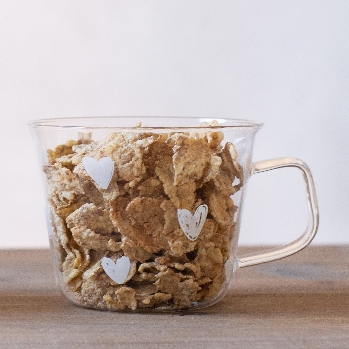 Set 2 Tazze in Vetro Borosilicato Serigrafate - Cuori tazze Simple Day