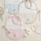Set Bavaglini in spugna di cotone con fascia in Percalle Stampata Marina - Blumarine Baby 