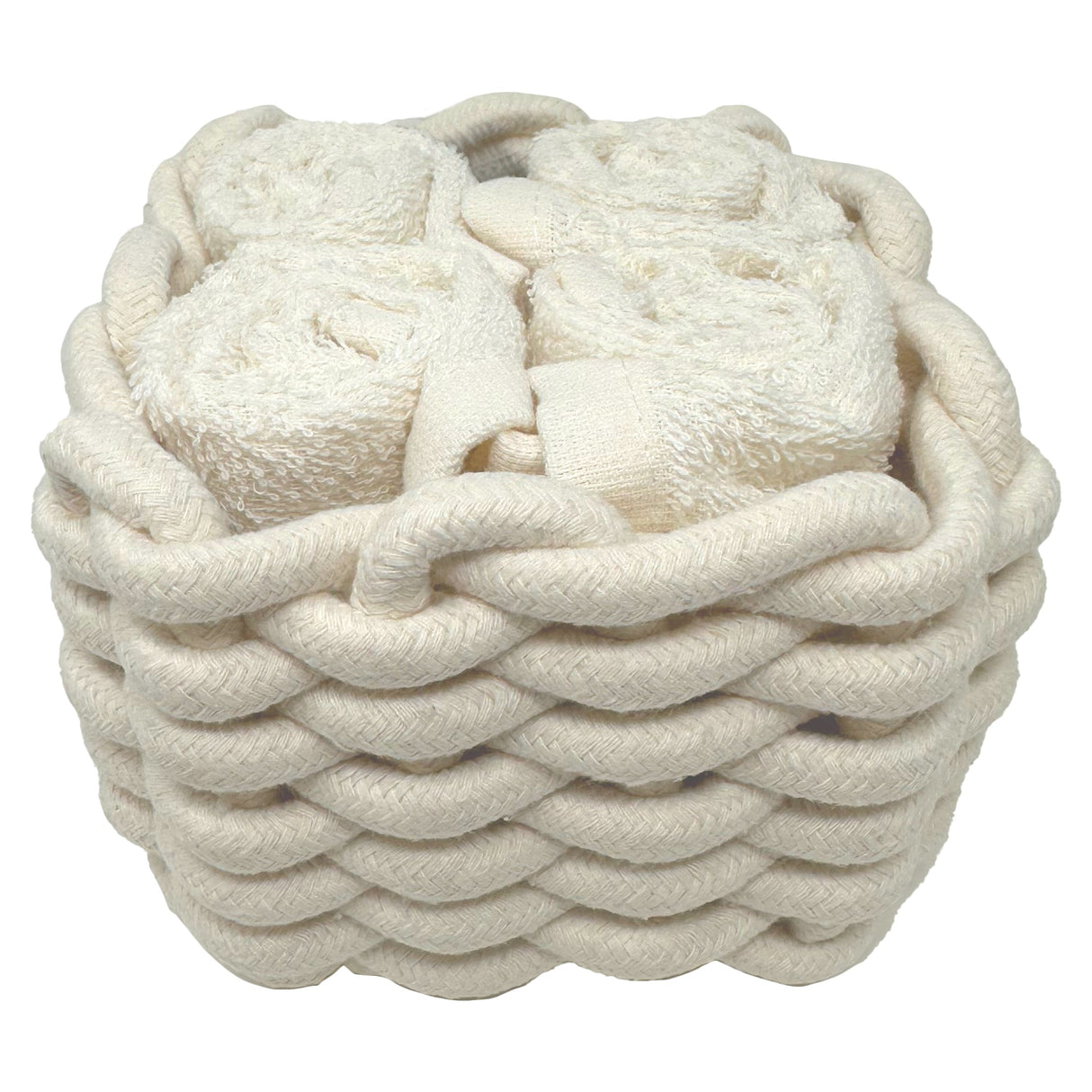 Set 4 Lavette in Spugna di Cotone Tinta Unita - Classic Lavetta Daunex Naturale