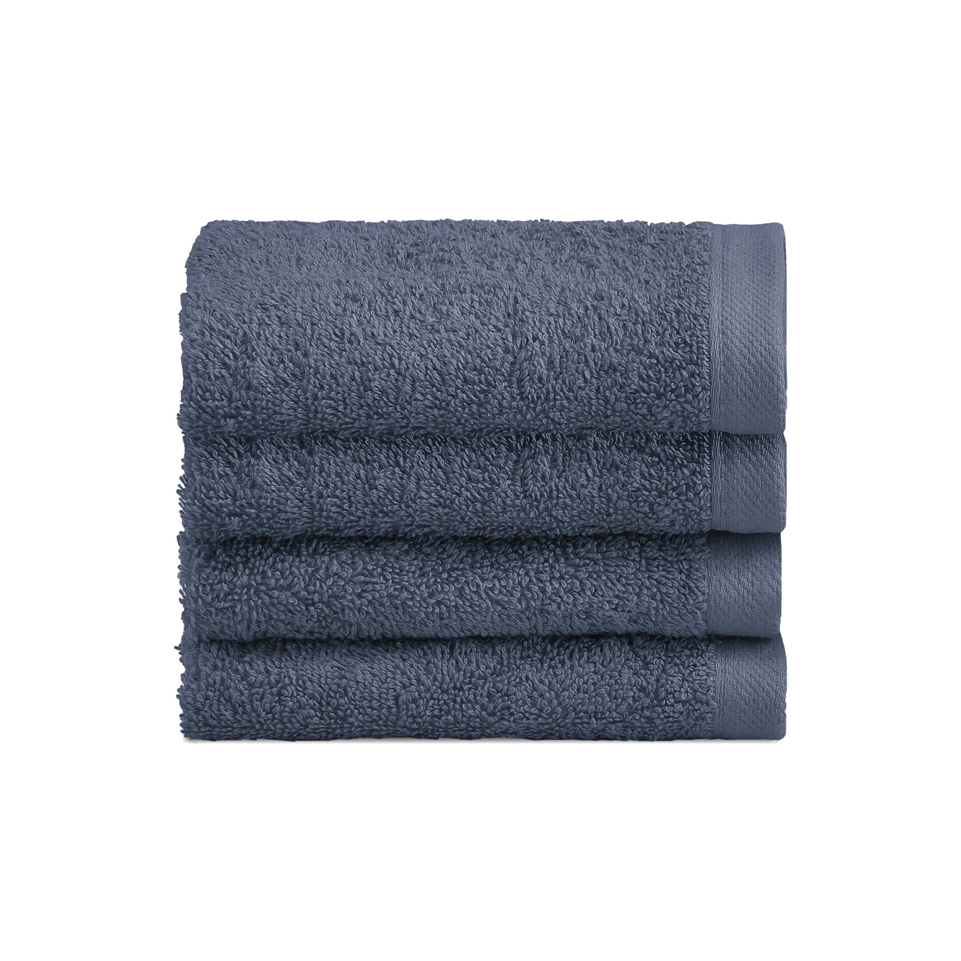 Set 4 Lavette in Spugna di Cotone Tinta Unita - Perla Lavetta Lisola Avio (Denim)