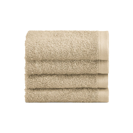 Set 4 Lavette in Spugna di Cotone Tinta Unita - Perla Lavetta Lisola Beige (Beach)