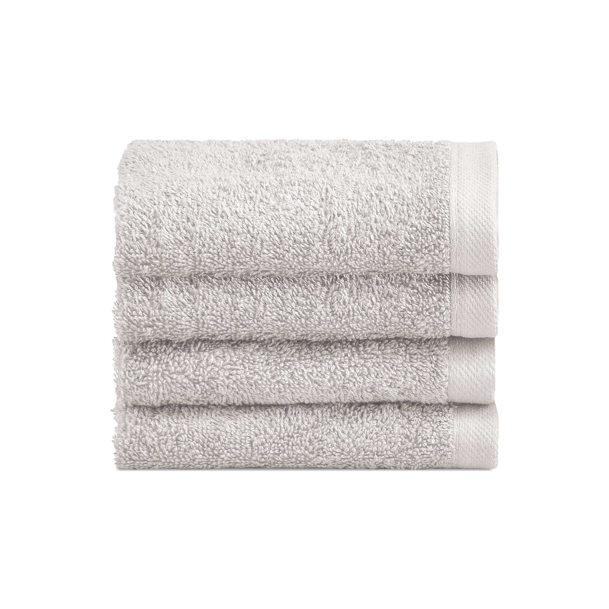 Set 4 Lavette in Spugna di Cotone Tinta Unita - Perla Lavetta Lisola Grigio Chiaro (Ostrica)