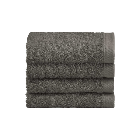 Set 4 Lavette in Spugna di Cotone Tinta Unita - Perla Lavetta Lisola Grigio (Grisaglia)