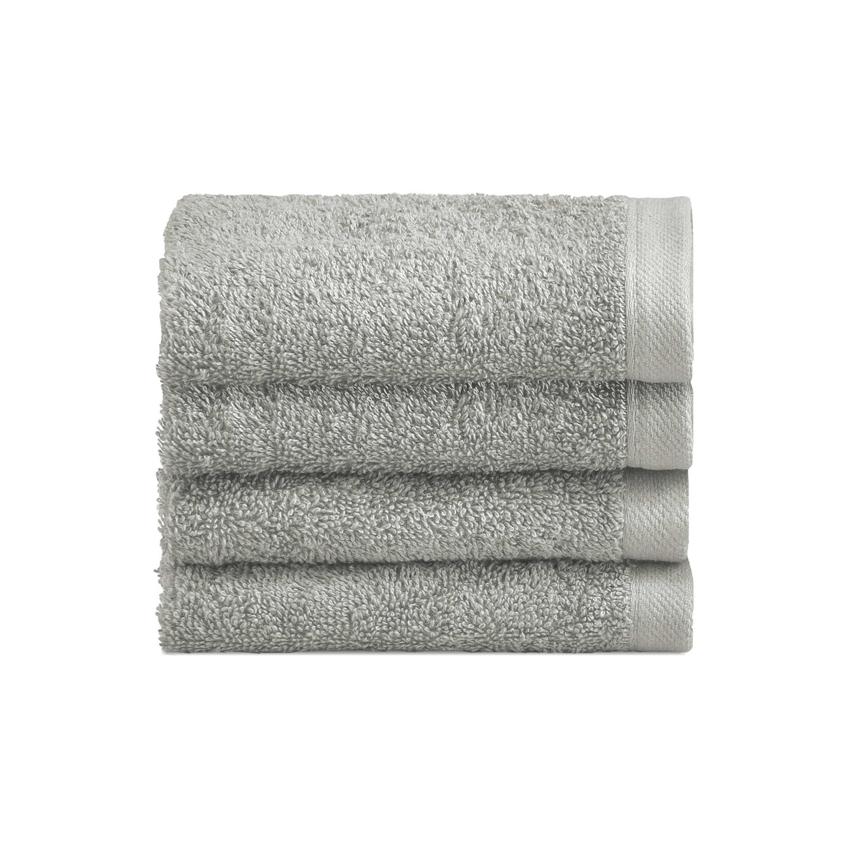 Set 4 Lavette in Spugna di Cotone Tinta Unita - Perla Lavetta Lisola Grigio Medio (Estadio)