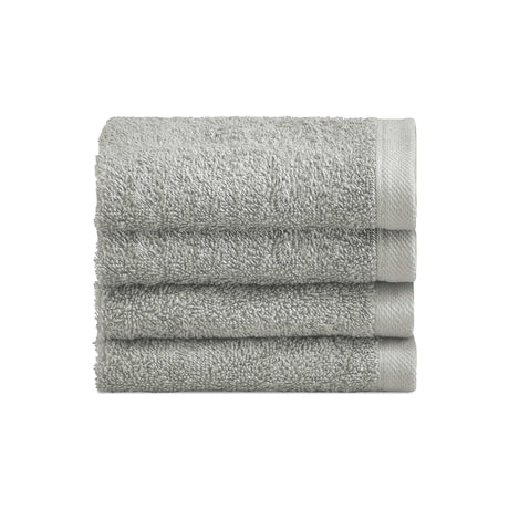 Set 4 Lavette in Spugna di Cotone Tinta Unita - Perla Lavetta Lisola Grigio Medio (Estadio)