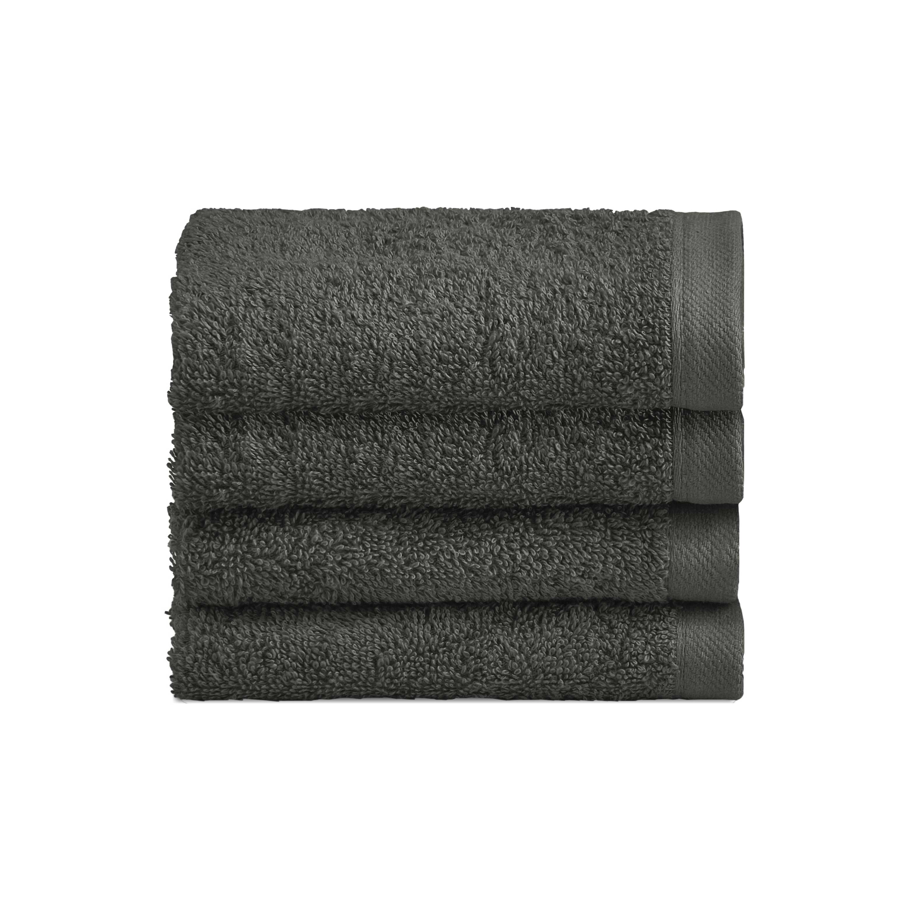 Set 4 Lavette in Spugna di Cotone Tinta Unita - Perla Lavetta Lisola Grigio Scuro (Niellato)