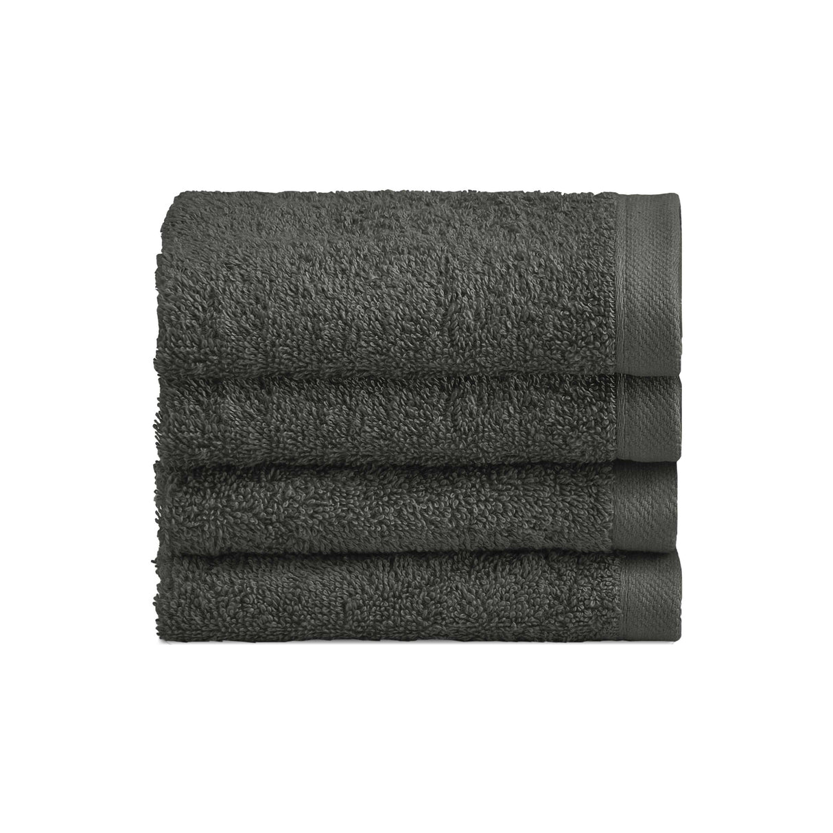 Set 4 Lavette in Spugna di Cotone Tinta Unita - Perla Lavetta Lisola Grigio Scuro (Niellato)