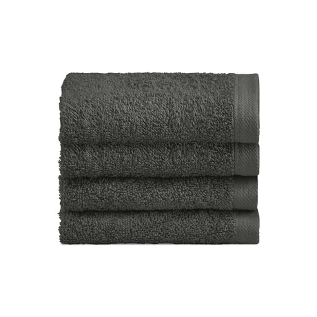 Set 4 Lavette in Spugna di Cotone Tinta Unita - Perla Lavetta Lisola Grigio Scuro (Niellato)
