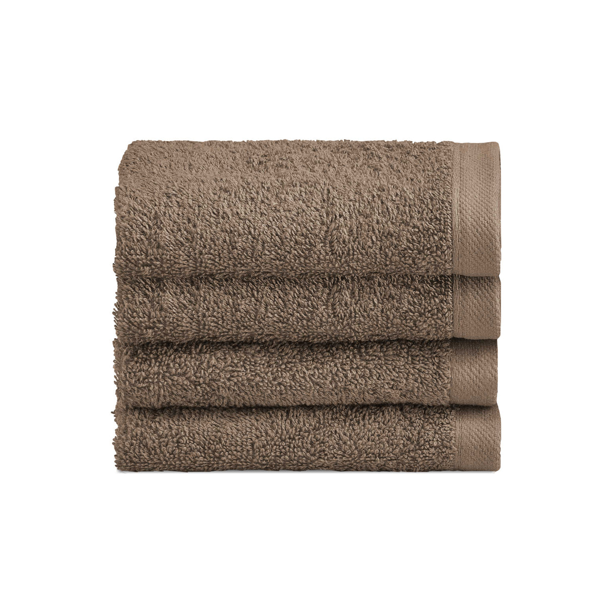 Set 4 Lavette in Spugna di Cotone Tinta Unita - Perla Lavetta Lisola Marrone (Riccio)