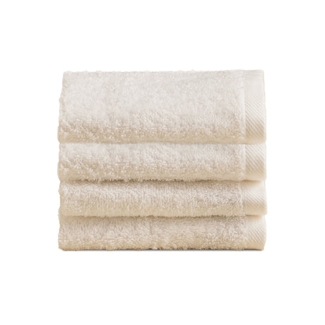 Set 4 Lavette in Spugna di Cotone Tinta Unita - Perla Lavetta Lisola Panna (Avorio)