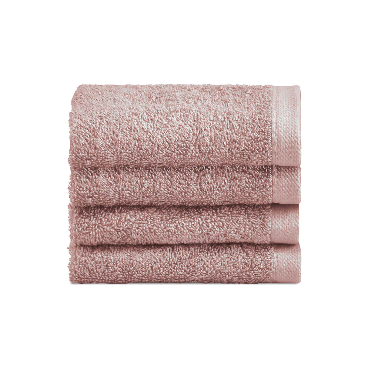 Set 4 Lavette in Spugna di Cotone Tinta Unita - Perla Lavetta Lisola Rosa Antico (Margot)