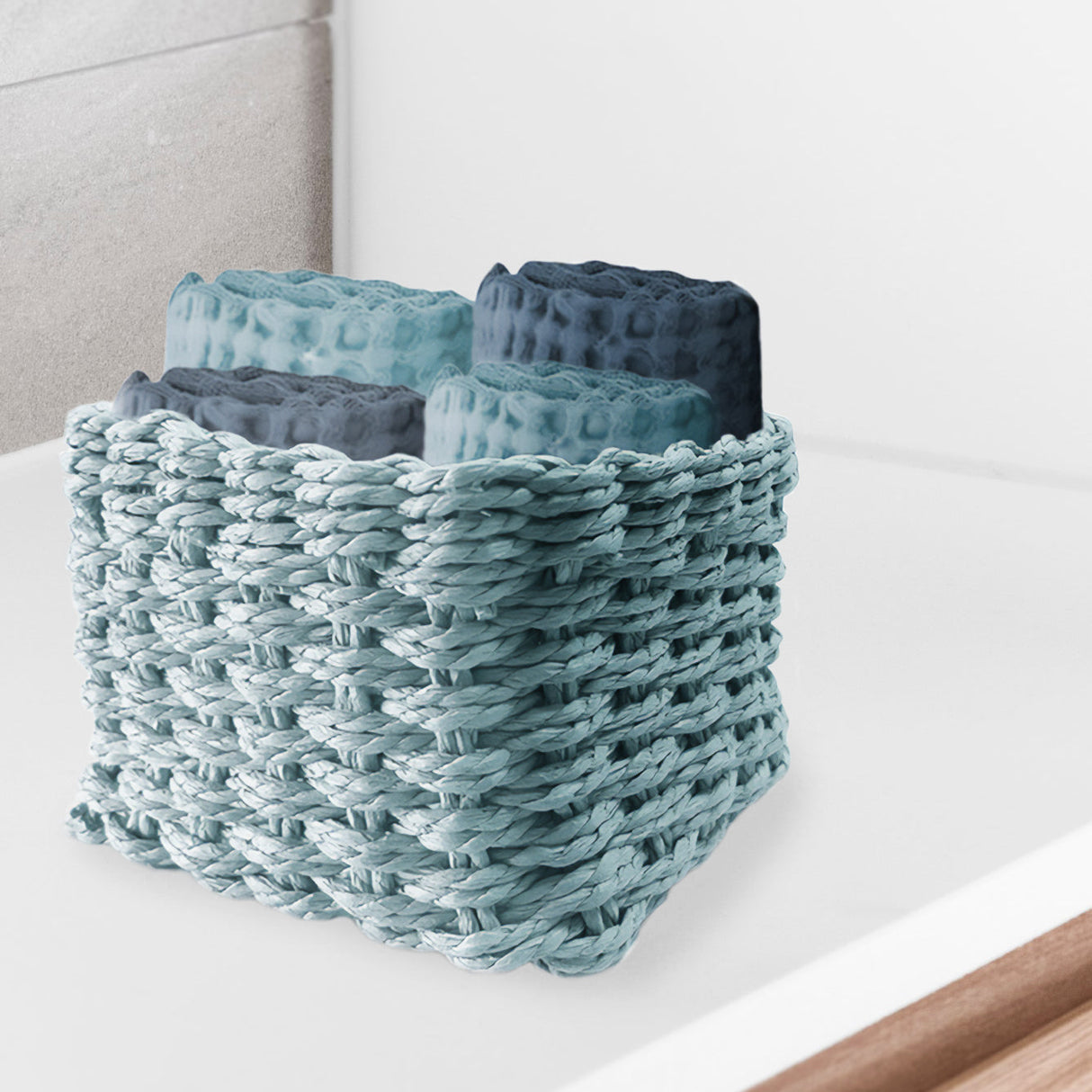 Set 4 Lavette in Spugna di Cotone Tinta Unita - Waffle Lavetta Daunex