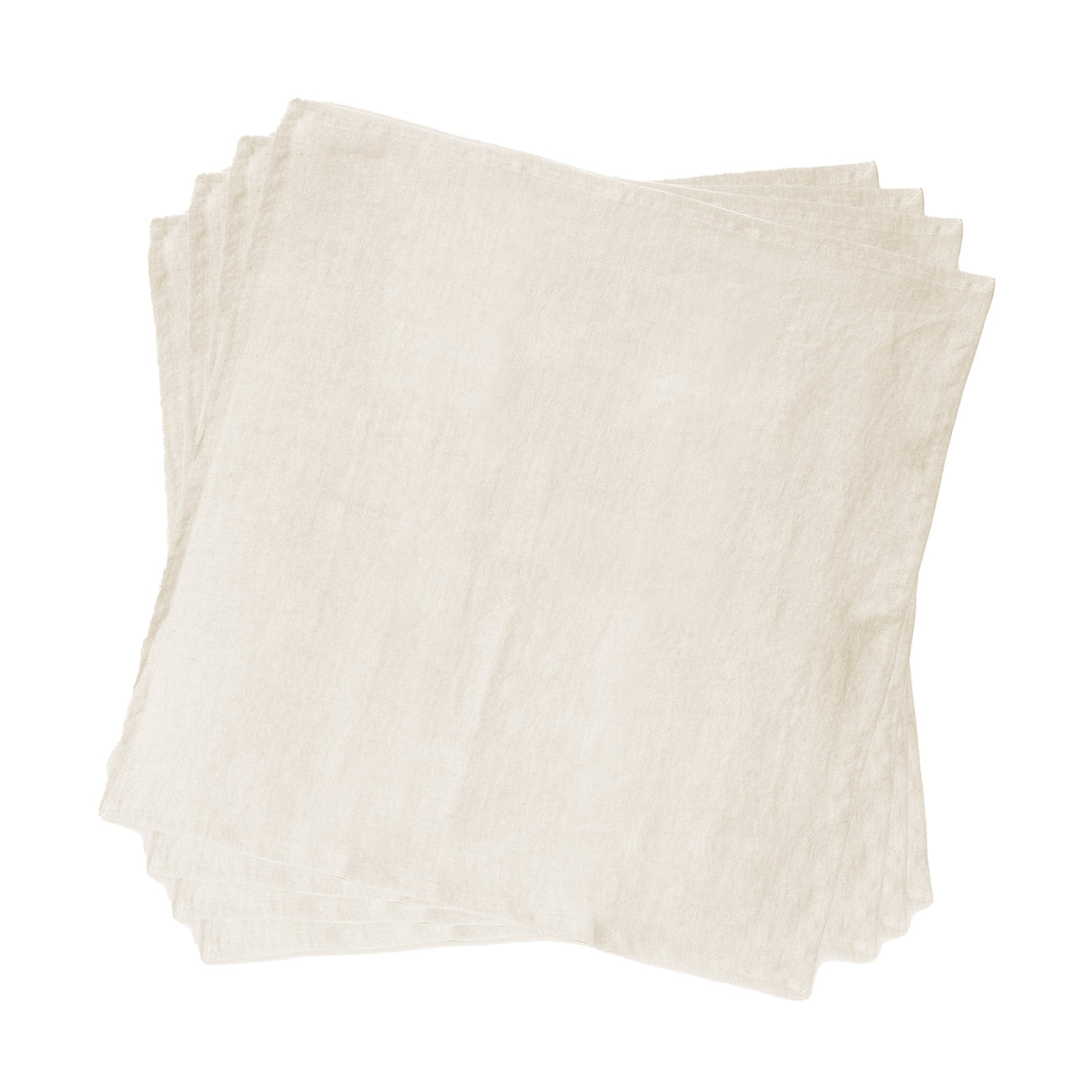 Set 4 Tovaglioli in puro Cotone StoneWashed NO STIRO - Cales tovaglioli Lisola Avorio