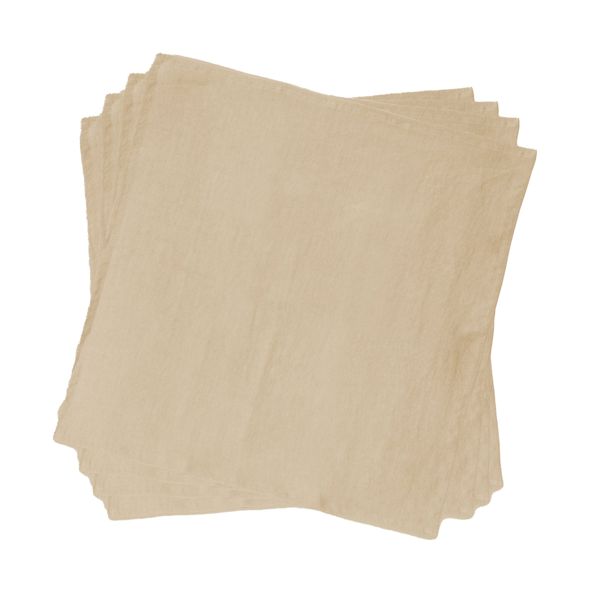 Set 4 Tovaglioli in puro Cotone StoneWashed NO STIRO - Cales tovaglioli Lisola Beige (Corda)