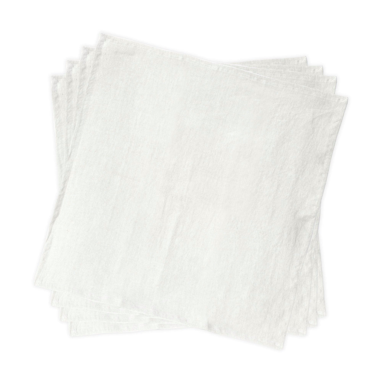 Set 4 Tovaglioli in puro Cotone StoneWashed NO STIRO - Cales tovaglioli Lisola Bianco