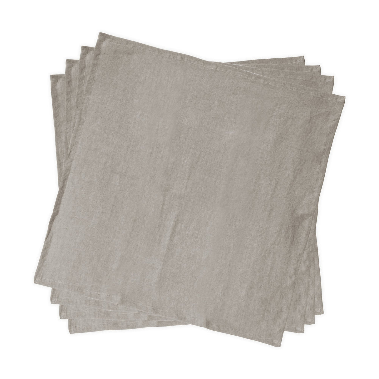 Set 4 Tovaglioli in puro Lino StoneWashed NO STIRO - Andromeda/Loira tovaglioli Lisola Grigio Chiaro (Prisma)