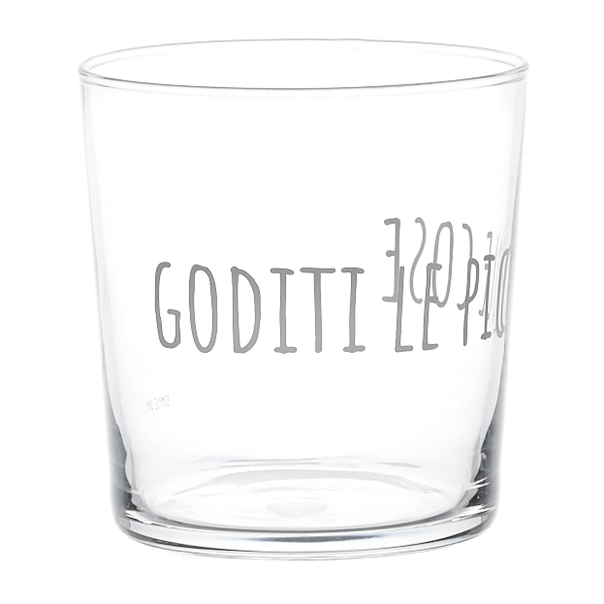 Set 6 Bicchieri Acqua in Vetro Temperato Serigrafati - Le Piccole Cose Bicchieri Simple Day