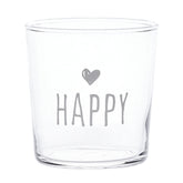 Set 6 Bicchieri Acqua Serigrafati - Happy Bicchieri Simple Day