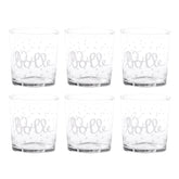 Set 6 Bicchieri Acqua Serigrafati - Senza Bolle Bicchieri Simple Day Bianco