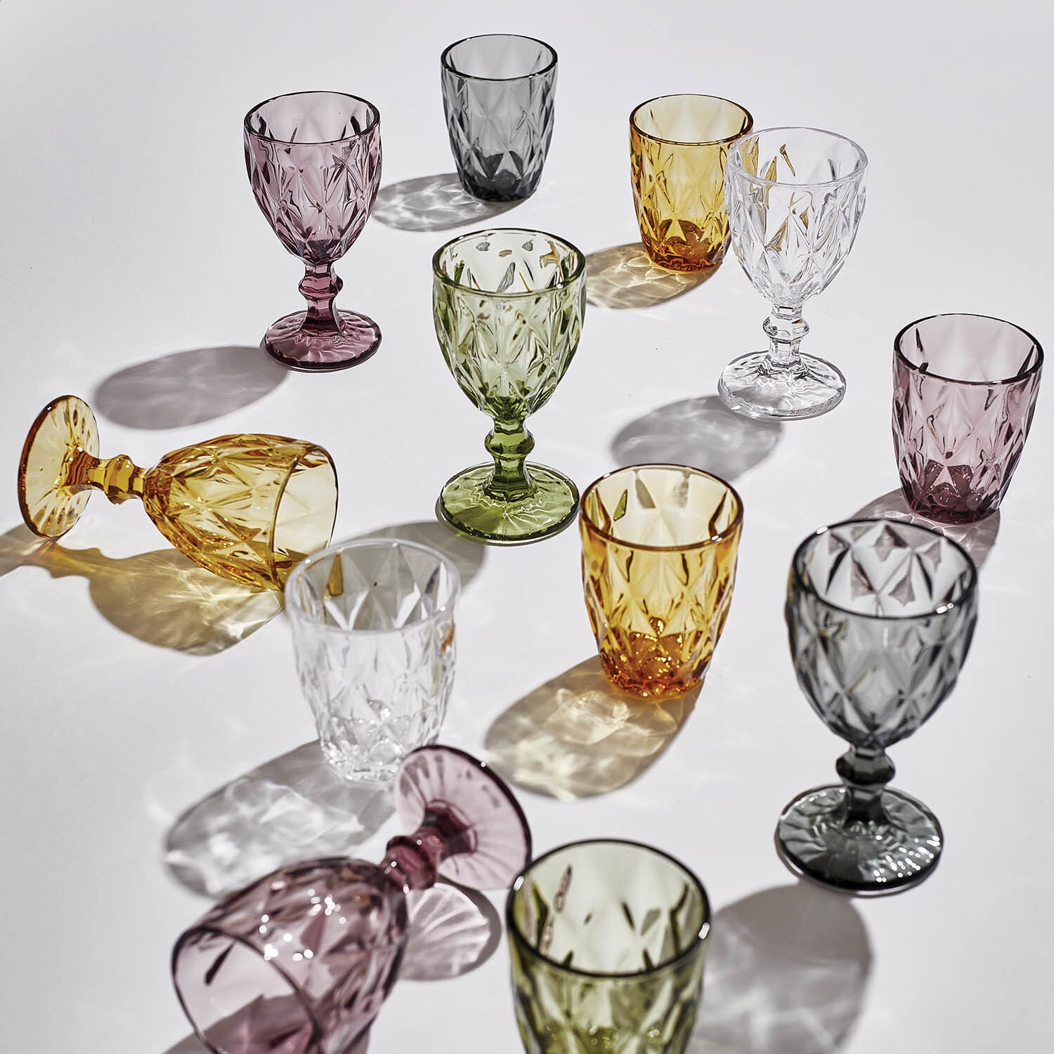 Set 6 Calici in Pasta di Vetro Multicolor - Murano Calice Maison Sucrée