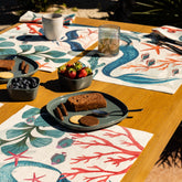 Set Americani in Puro Lino Fantasia Stampata - Sirene Americano Napking