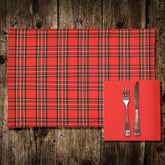 Set Americano in Puro Cotone Fantasia Scozzese - Tartan Americano Daunex