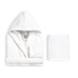 Set Bagno per Bambino in Spugna di Cotone - Perla Accappatoio Lisola 1/2 Anni Bianco