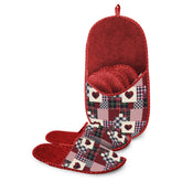 Set Family Pantofole in Feltro Stampa Digitale - Saint Veran Pantofola Daunex M/L Rosso