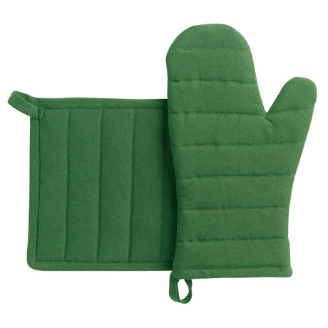 Set Presina e Guanto in Cotone Riciclato - Jona Guanto + presina Winkler Verde