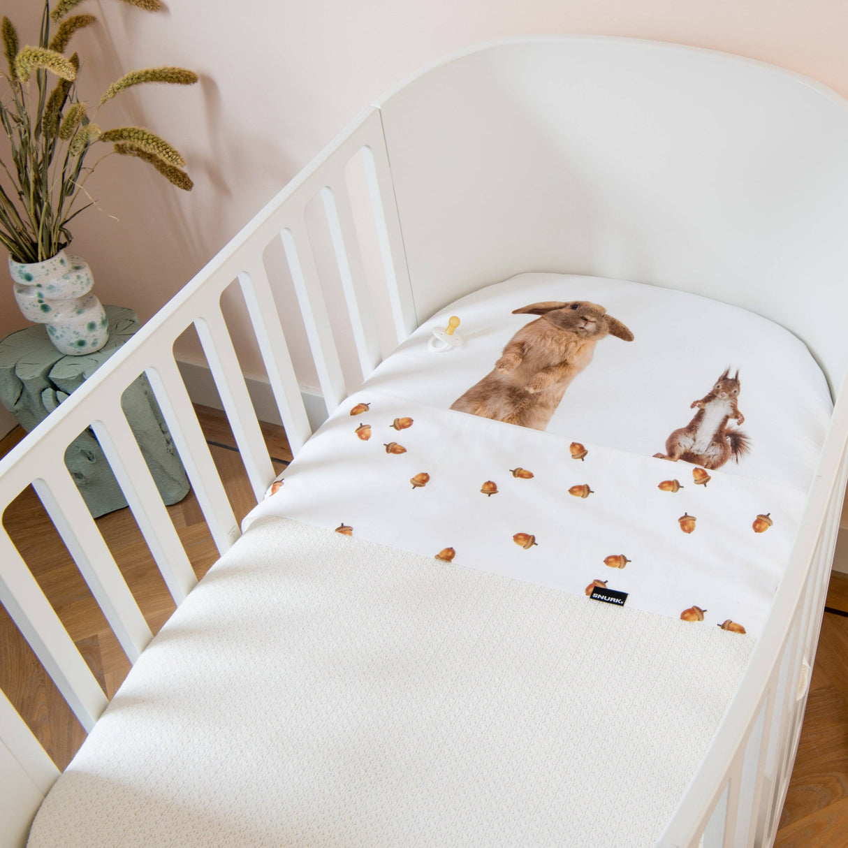 Snurk Completo Letto per Bimbi in Percalle di Cotone - FurryFriends Lenzuola Bimbi Snurk