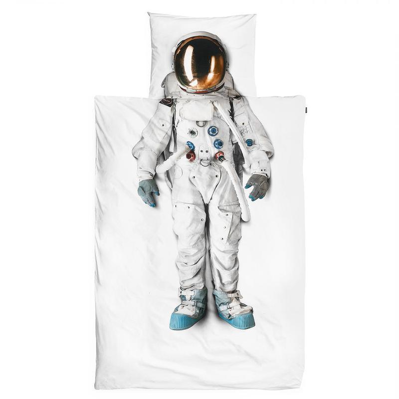 Completo Copripiumino in Puro Cotone - Astronauta Copripiumino Snurk Singolo 140x220 STANDARD EUROPA