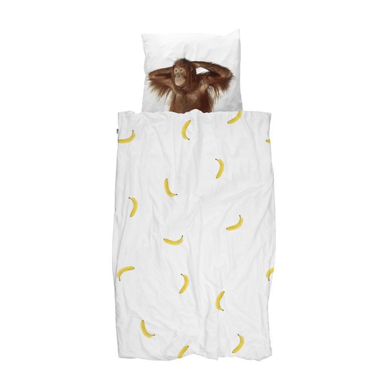 Snurk Parure Copripiumino in Puro Cotone - Banana Monkey