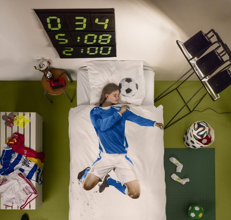 Completo Copripiumino in Puro Cotone - Calciatore Copripiumino Snurk