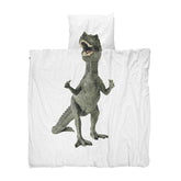 Completo Copripiumino in Puro Cotone - Dinosauro Copripiumino Snurk 1 Piazza e Mezza 200x220