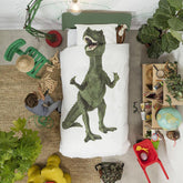 Completo Copripiumino in Puro Cotone - Dinosauro Copripiumino Snurk