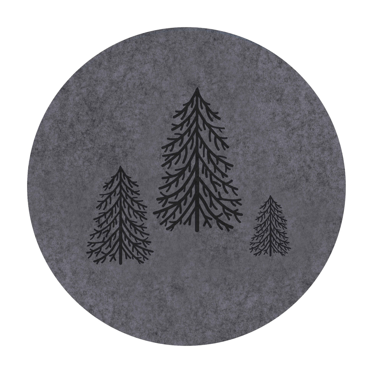 Sottopiatto in Feltro - Abete Daunex Rotondo 38cm Antracite