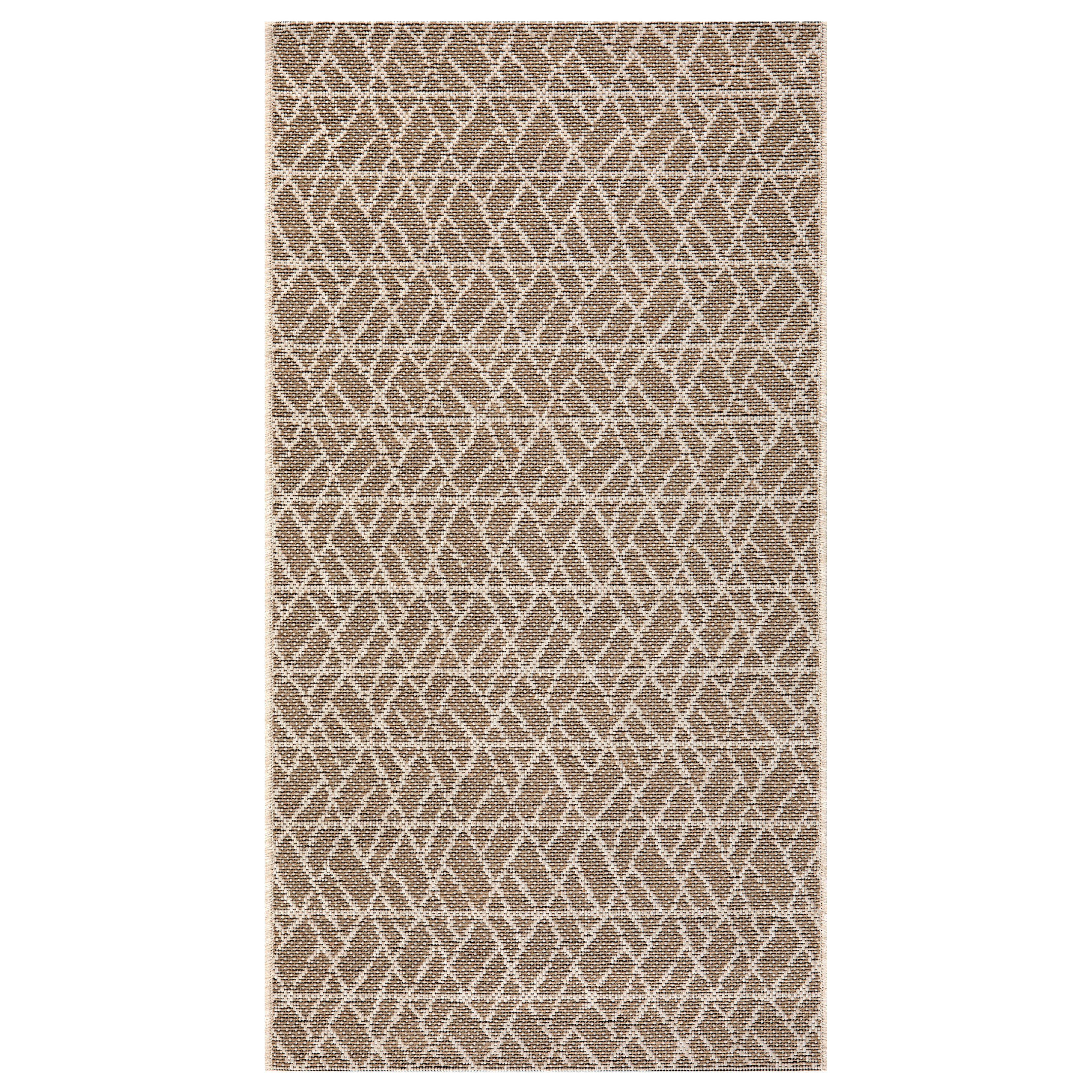 Tappeto Arredo in Fantasia Geometrica - Adam Tappeto Vivaraise 60x110 Lino