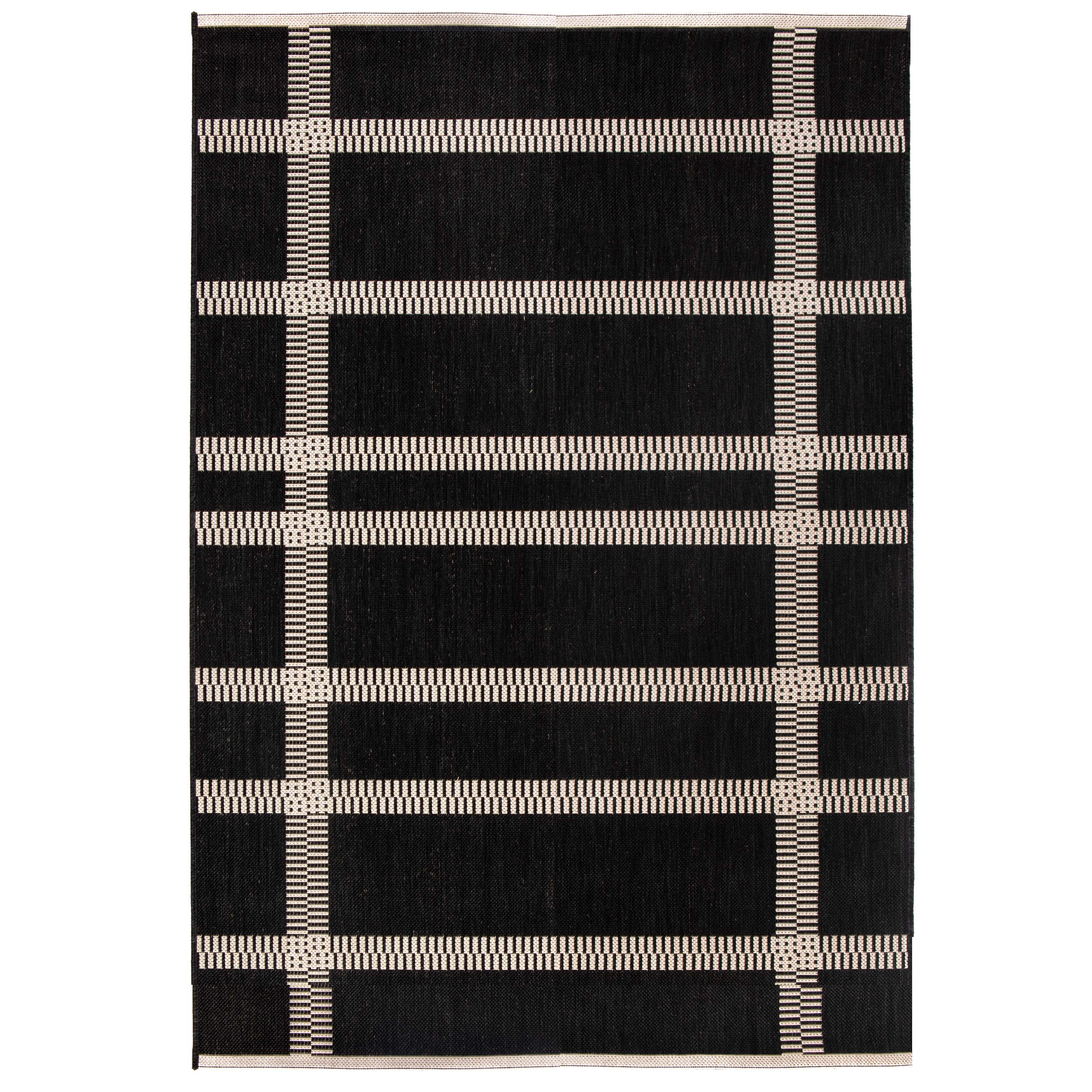Tappeto da Esterno Rigato - Paomia Tappeto Vivaraise Nero 60x110