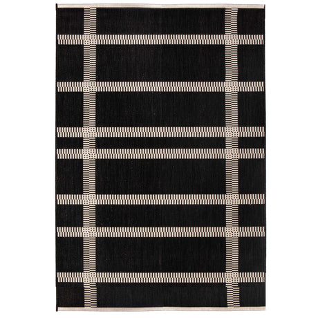 Tappeto da Esterno Rigato - Paomia Tappeto Vivaraise Nero 60x110